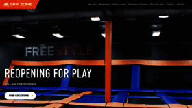 What Skyzone.com website looked like in 2020 (3 years ago)