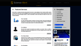 What Scialert.net website looked like in 2020 (4 years ago)