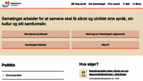 What Sametinget.no website looked like in 2020 (4 years ago)
