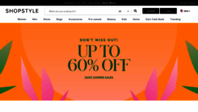 What Shopstyle.com website looked like in 2020 (3 years ago)