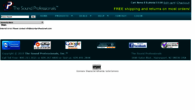 What Soundprofessionals.com website looked like in 2020 (3 years ago)
