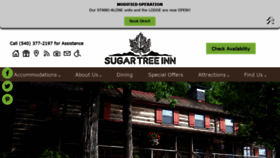 What Sugartreeinn.com website looked like in 2020 (3 years ago)