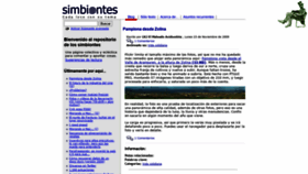 What Simbiontes.com website looked like in 2020 (3 years ago)
