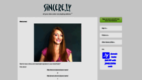 What Sincere.ly website looked like in 2020 (3 years ago)