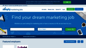 What Simplymarketingjobs.co.uk website looked like in 2020 (3 years ago)