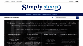 What Simplysleepbetter.com website looked like in 2020 (3 years ago)