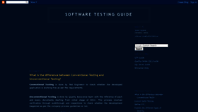 What Softwaretestingguide.blogspot.com website looked like in 2020 (3 years ago)