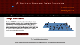 What Susanthompsonbuffettfoundation.org website looked like in 2020 (3 years ago)