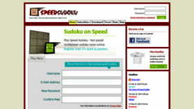What Speedsudoku.com website looked like in 2020 (3 years ago)