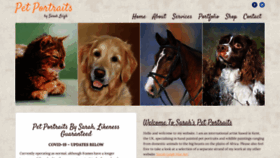 What Sarahspetportraits.co.uk website looked like in 2020 (3 years ago)