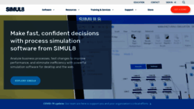 What Simul8.com website looked like in 2020 (3 years ago)