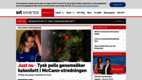 What Svtnyheter.se website looked like in 2020 (3 years ago)