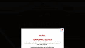 What Snakerivergrill.com website looked like in 2020 (3 years ago)