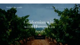What Szabovineyards.com website looked like in 2020 (3 years ago)