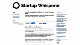 What Startupwhisperer.com website looked like in 2020 (3 years ago)