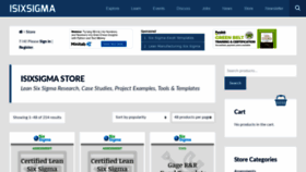 What Store.isixsigma.com website looked like in 2020 (3 years ago)