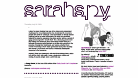 What Sarahspy.com website looked like in 2020 (3 years ago)