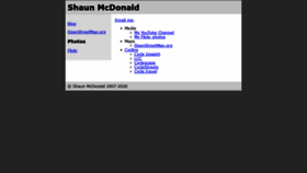 What Shaunmcdonald.me.uk website looked like in 2020 (3 years ago)