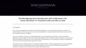 What Spieckermann-bestattungen.de website looked like in 2020 (3 years ago)