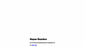 What Stepanreznikov.com website looked like in 2020 (3 years ago)