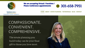 What Simpsonlaw.biz website looked like in 2020 (3 years ago)