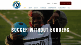 What Soccerwithoutborders.org website looked like in 2020 (3 years ago)