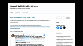 What Soroush.me website looked like in 2020 (4 years ago)