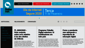 What Safernet.org.br website looked like in 2020 (3 years ago)