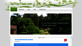 What Sellyourtrees.com website looked like in 2020 (3 years ago)