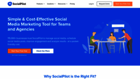 What Socialpilot.co website looked like in 2020 (3 years ago)