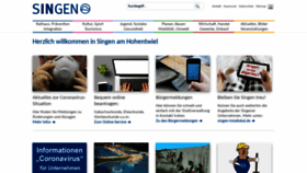 What Singen.de website looked like in 2020 (3 years ago)