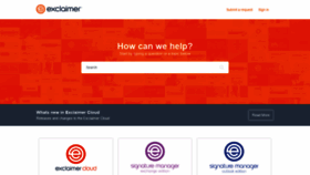 What Support.exclaimer.com website looked like in 2020 (3 years ago)