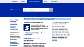 What Synonyymi.net website looked like in 2020 (3 years ago)