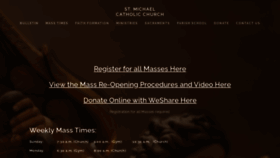 What Stmichaelcommunity.org website looked like in 2020 (3 years ago)