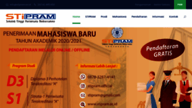 What Stipram.ac.id website looked like in 2020 (3 years ago)