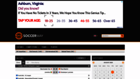 What Soccerway.mobi website looked like in 2020 (3 years ago)