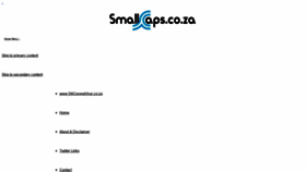 What Smallcaps.co.za website looked like in 2020 (3 years ago)