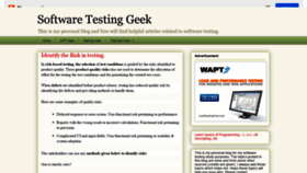 What Softwaretestinggeek.com website looked like in 2020 (3 years ago)