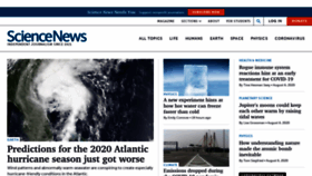 What Sciencenews.org website looked like in 2020 (3 years ago)