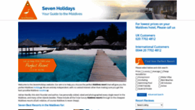 What Sevenholidays.com website looked like in 2020 (3 years ago)