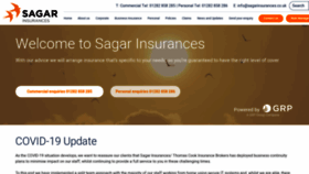 What Sagarinsurances.co.uk website looked like in 2020 (3 years ago)