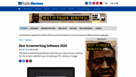 What Screenwriting-software-review.toptenreviews.com website looked like in 2020 (3 years ago)