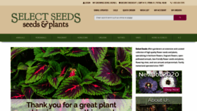 What Selectseeds.com website looked like in 2020 (3 years ago)