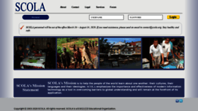 What Scola.org website looked like in 2020 (5 years ago)