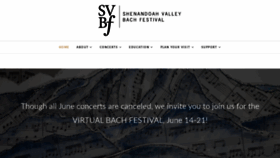 What Svbachfestival.org website looked like in 2020 (3 years ago)