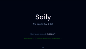 What Saily.co website looked like in 2020 (3 years ago)
