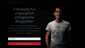 What Schreibsuchti.de website looked like in 2020 (3 years ago)