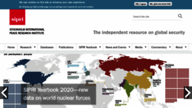 What Sipri.org website looked like in 2020 (5 years ago)