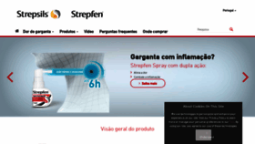 What Strepsils.pt website looked like in 2020 (3 years ago)