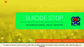 What Suicidestop.com website looked like in 2020 (3 years ago)